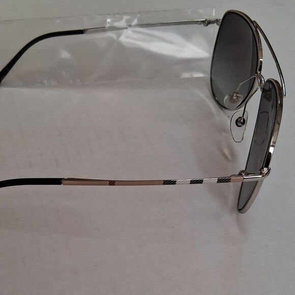 Burberry BE3072 100511 Women's Sunglasses Silver/ Grey 57mm New Designer Eyewear - Picture 2 of 4